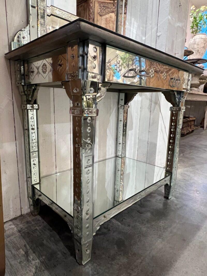 Opulent Art Deco Style Mirror Console-1920s France For Sale 3