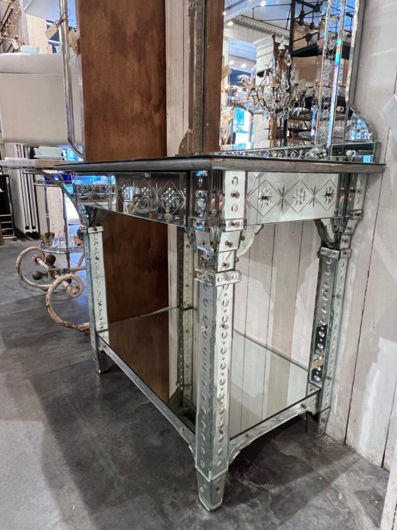 Opulent Art Deco Style Mirror Console-1920s France For Sale 4