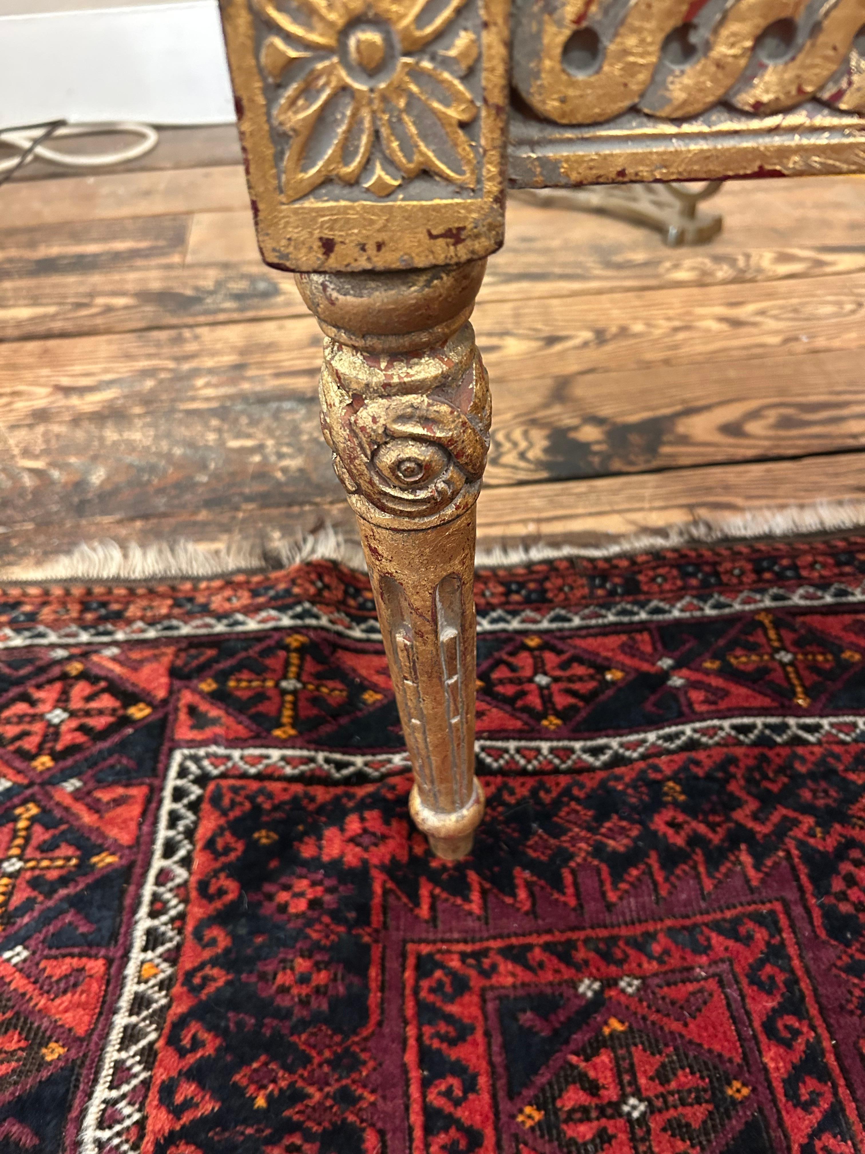 Opulent Giltwood & Tapestry Armchair Made for Royalty For Sale 9