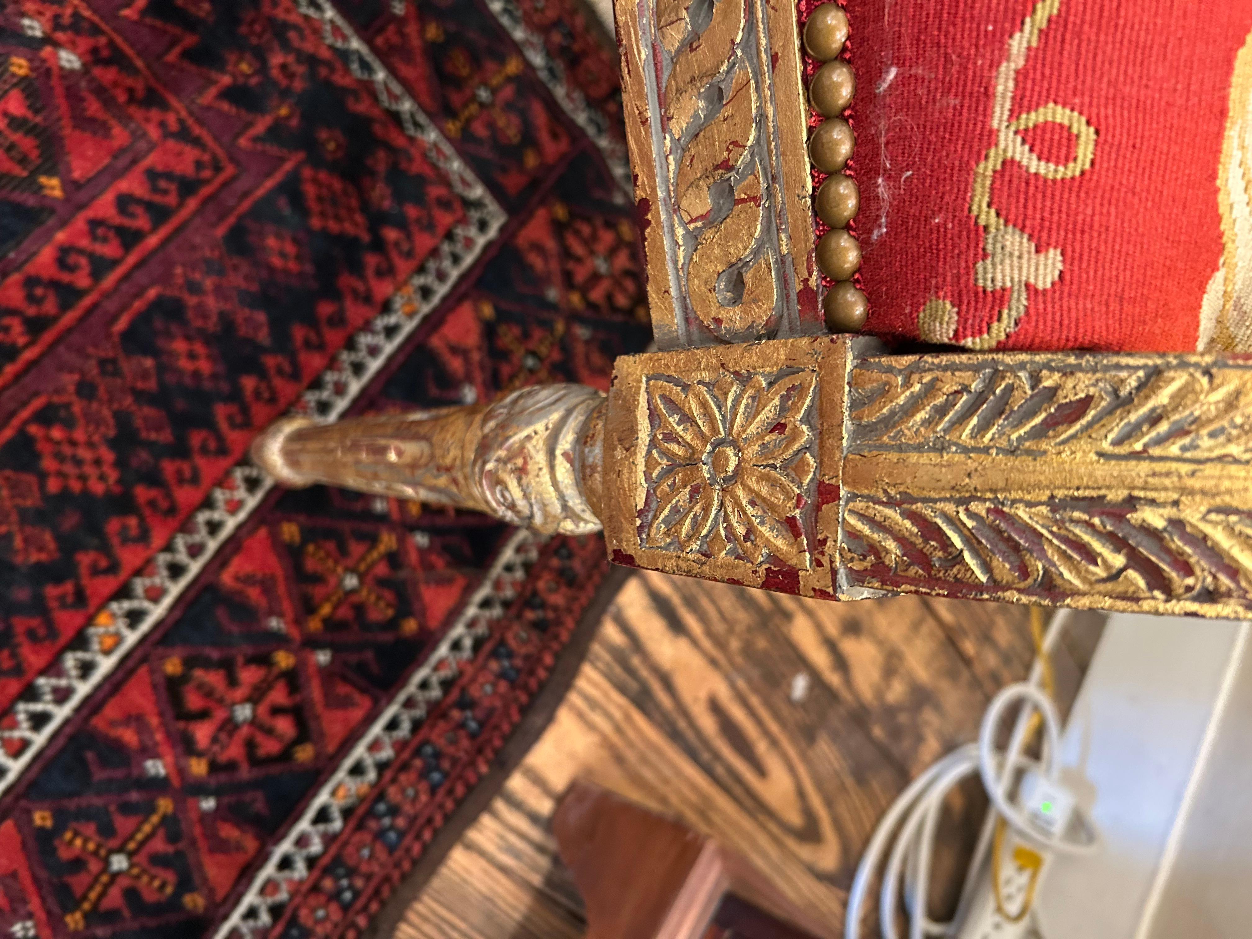 Opulent Giltwood & Tapestry Armchair Made for Royalty For Sale 2