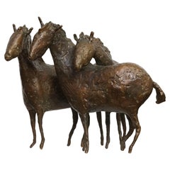 Opulent horse bronze by Wolfgang Binding 2002