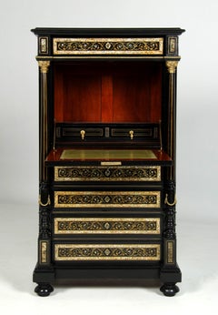 Opulenta secretaria de estilo Napoleón III - Makart, Viena, hacia 1880