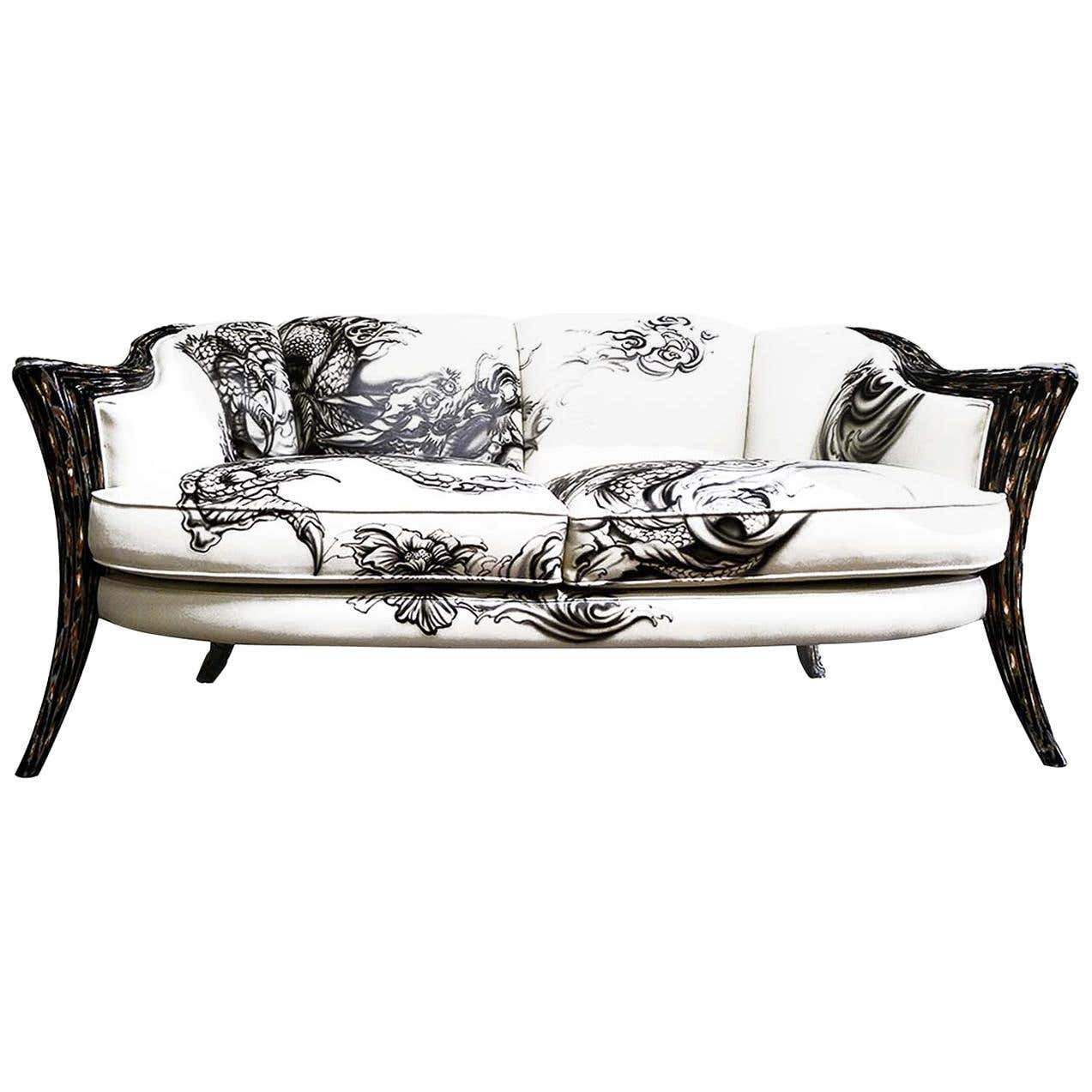 Opus Futura 2Seat Tattoo Sofa by Carlo Rampazzi For Sale at 1stDibs