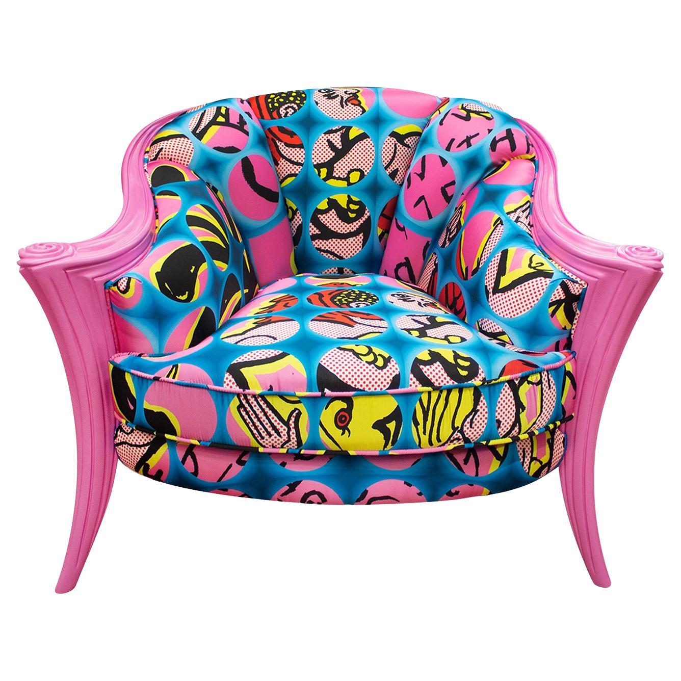 Opus Futura Pink Artestoria armchair By Carlo Rampazzi