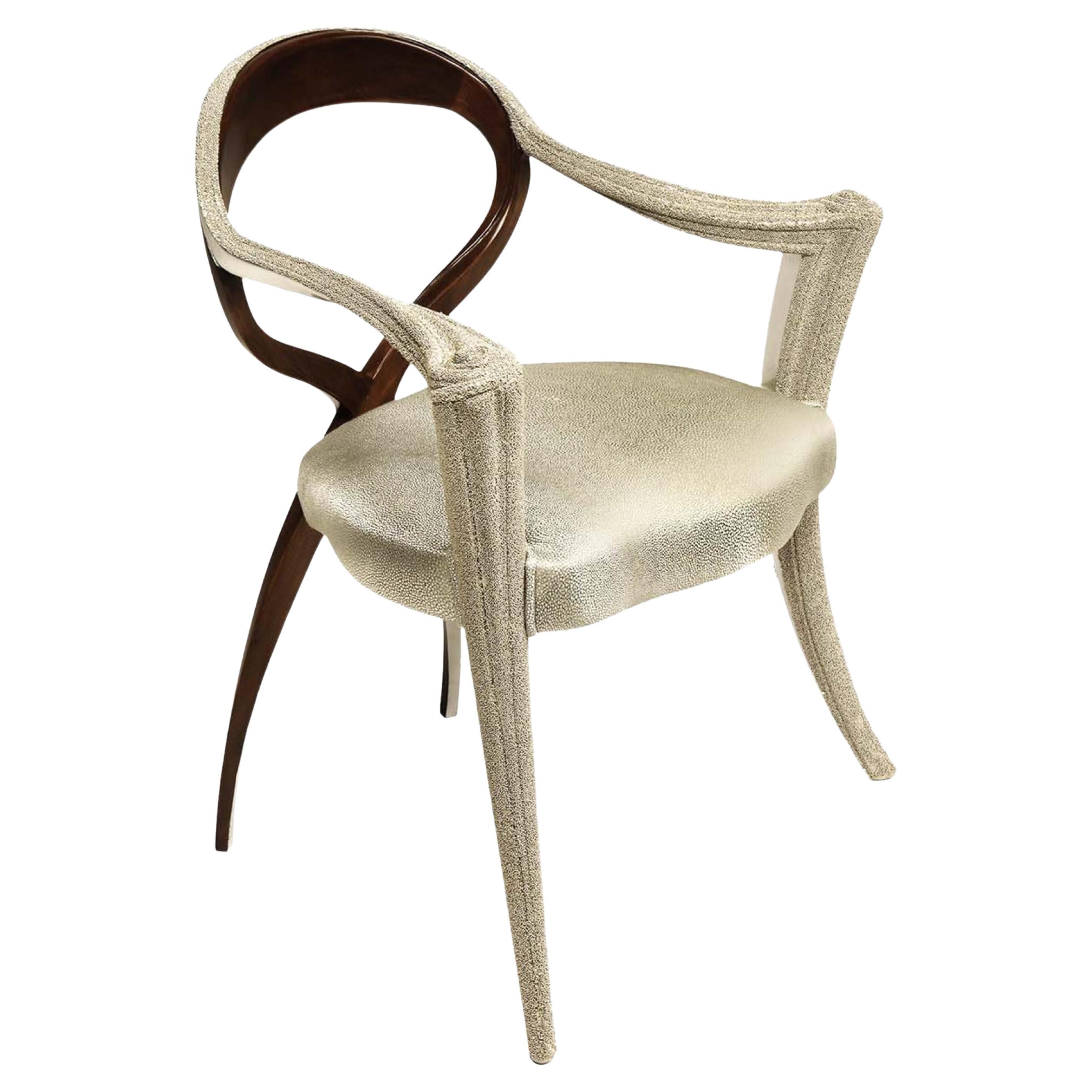Opus Futura White Caviar Chair by Carlo Rampazzi