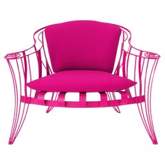 Opus-Gartensessel - Rosa Farbe - Design Carlo Rampazzi