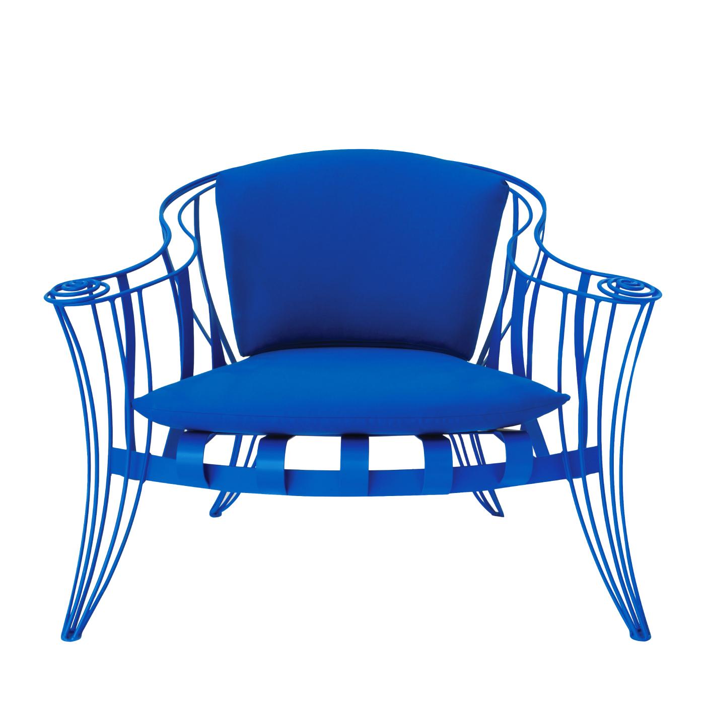 Italian Opus Garden Blue Armchair by Carlo Rampazzi For Sale