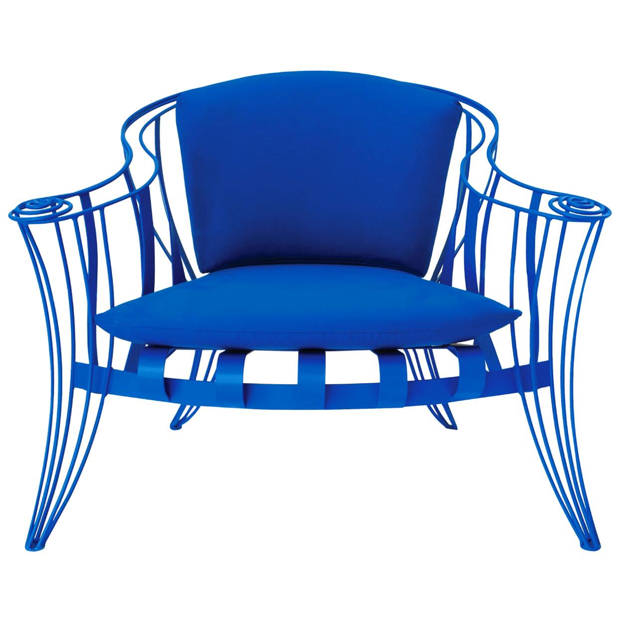 Fauteuil bleu Opus Garden de Carlo Rampazzi