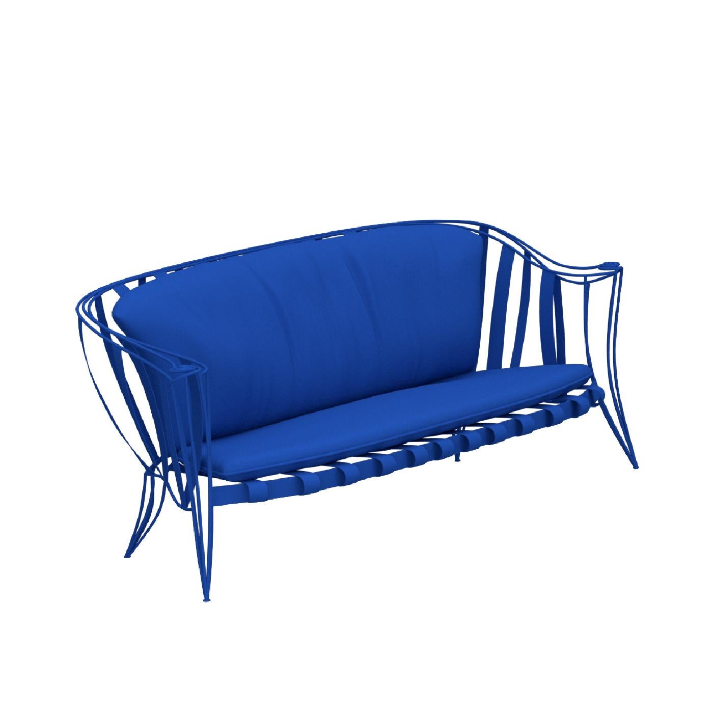 Italian Opus Garden Blue Sofa by Carlo Rampazzi For Sale