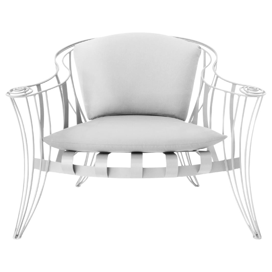 Fauteuil blanc Opus Garden de Carlo Rampazzi