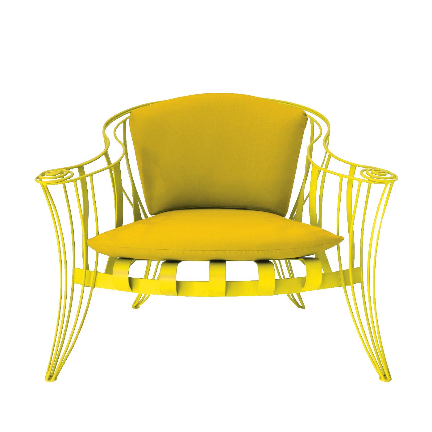 Italian Opus Garden Yellow Armchair by Carlo Rampazzi For Sale