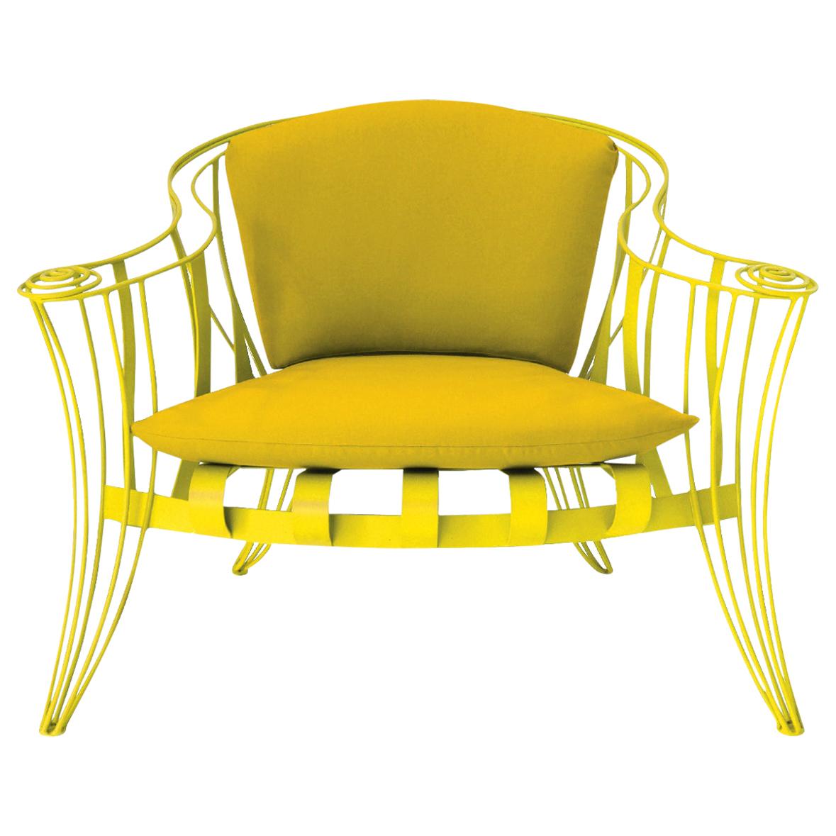 Opus Garden Yellow Armchair by Carlo Rampazzi