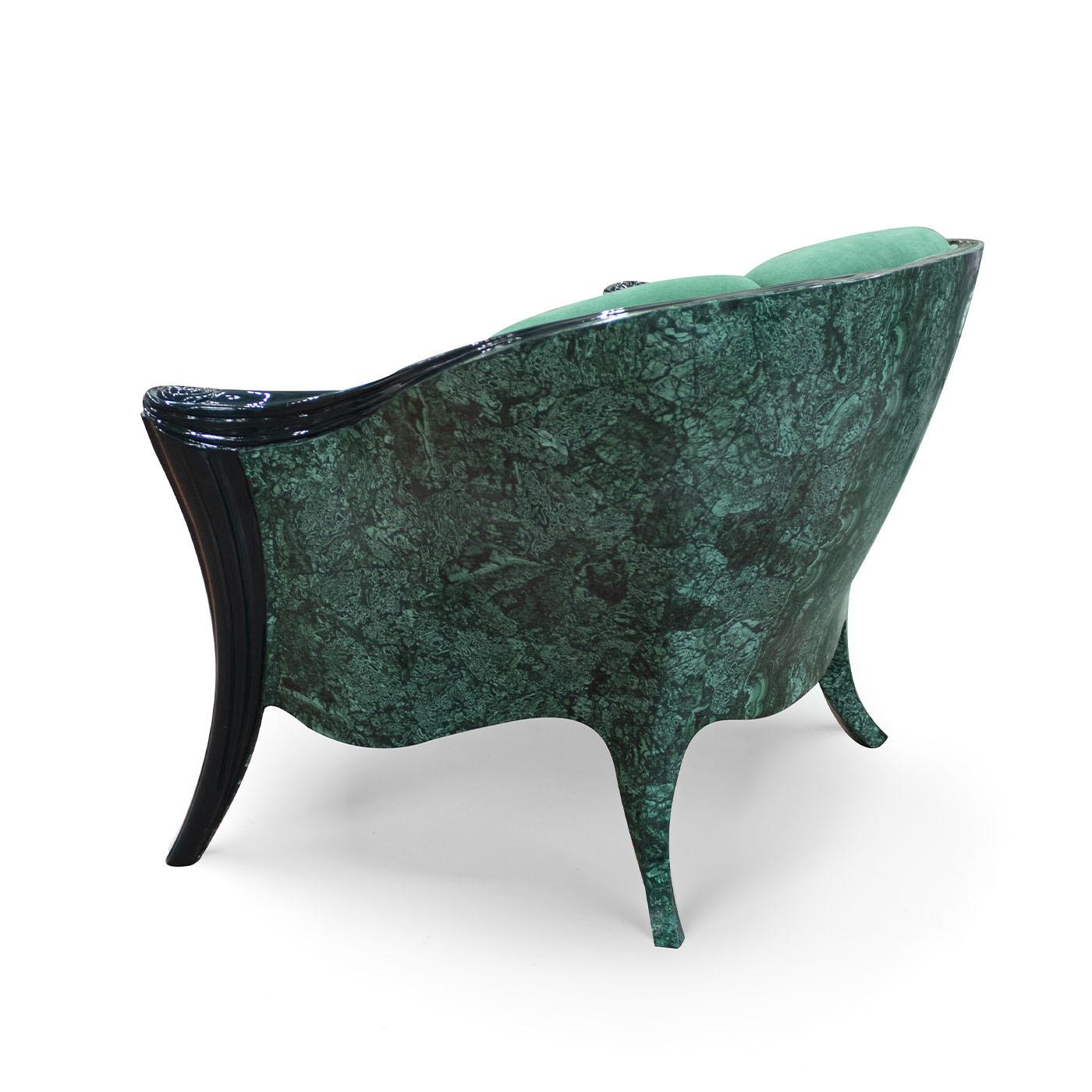Italian Opus Malachite Armchair By Carlo Rampazzi For Sale