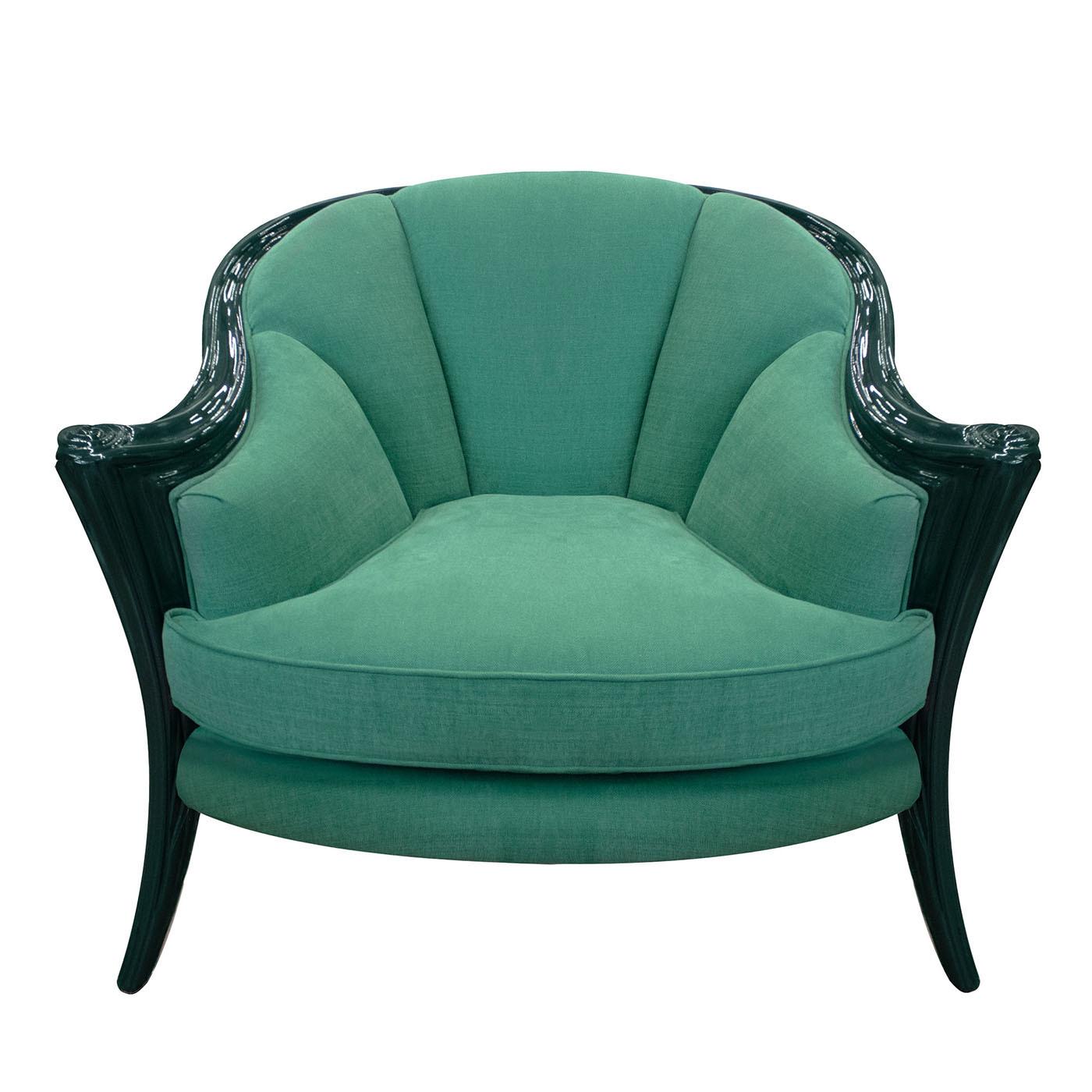 Contemporary Opus Malachite Armchair By Carlo Rampazzi For Sale