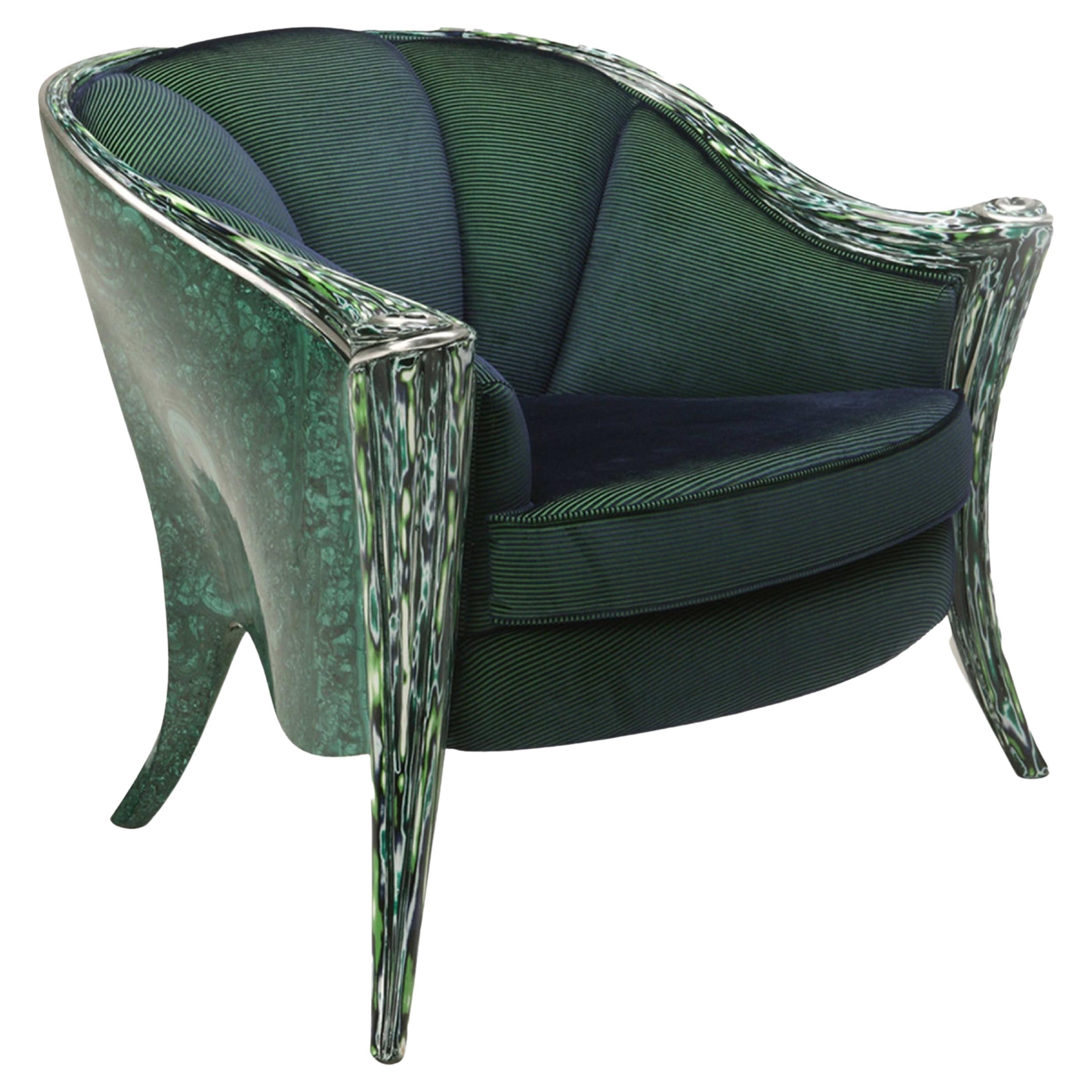 Opus Malachite Armchair by Carlo Rampazzi For Sale