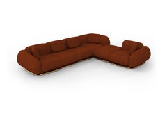 Opus Modular Sofa - Hand Polished Brass & Upholstery - Boca Do Lobo