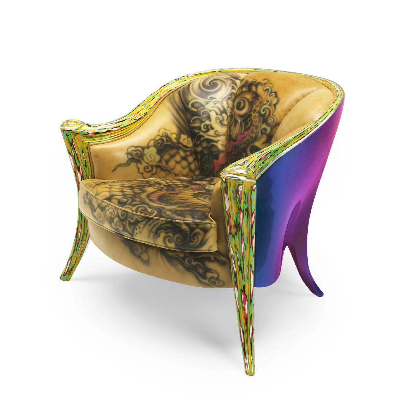 Opus Tattoo Armchair by Carlo Rampazzi In New Condition For Sale In Milan, IT