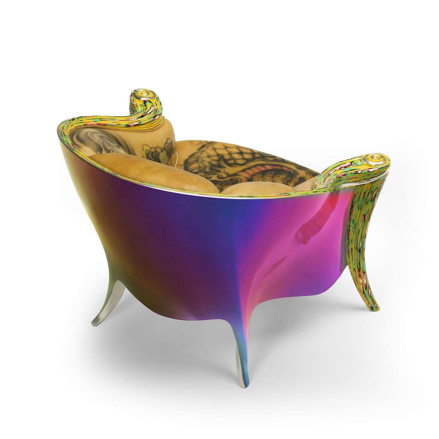 Contemporary Opus Tattoo Armchair by Carlo Rampazzi For Sale
