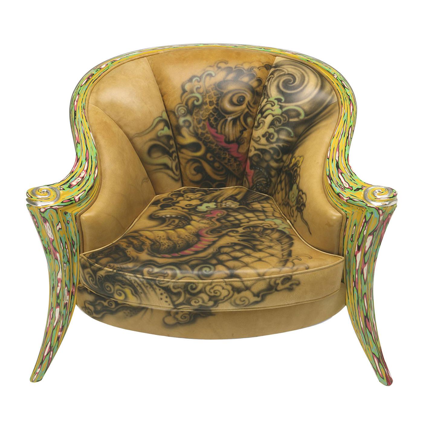 Wood Opus Tattoo Armchair by Carlo Rampazzi For Sale