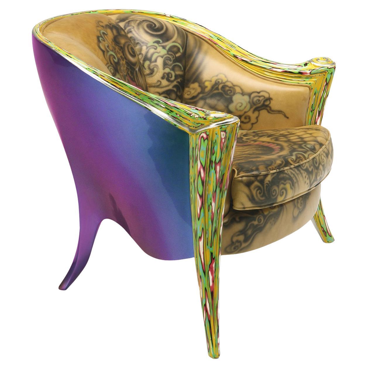 Opus Tattoo Armchair by Carlo Rampazzi For Sale