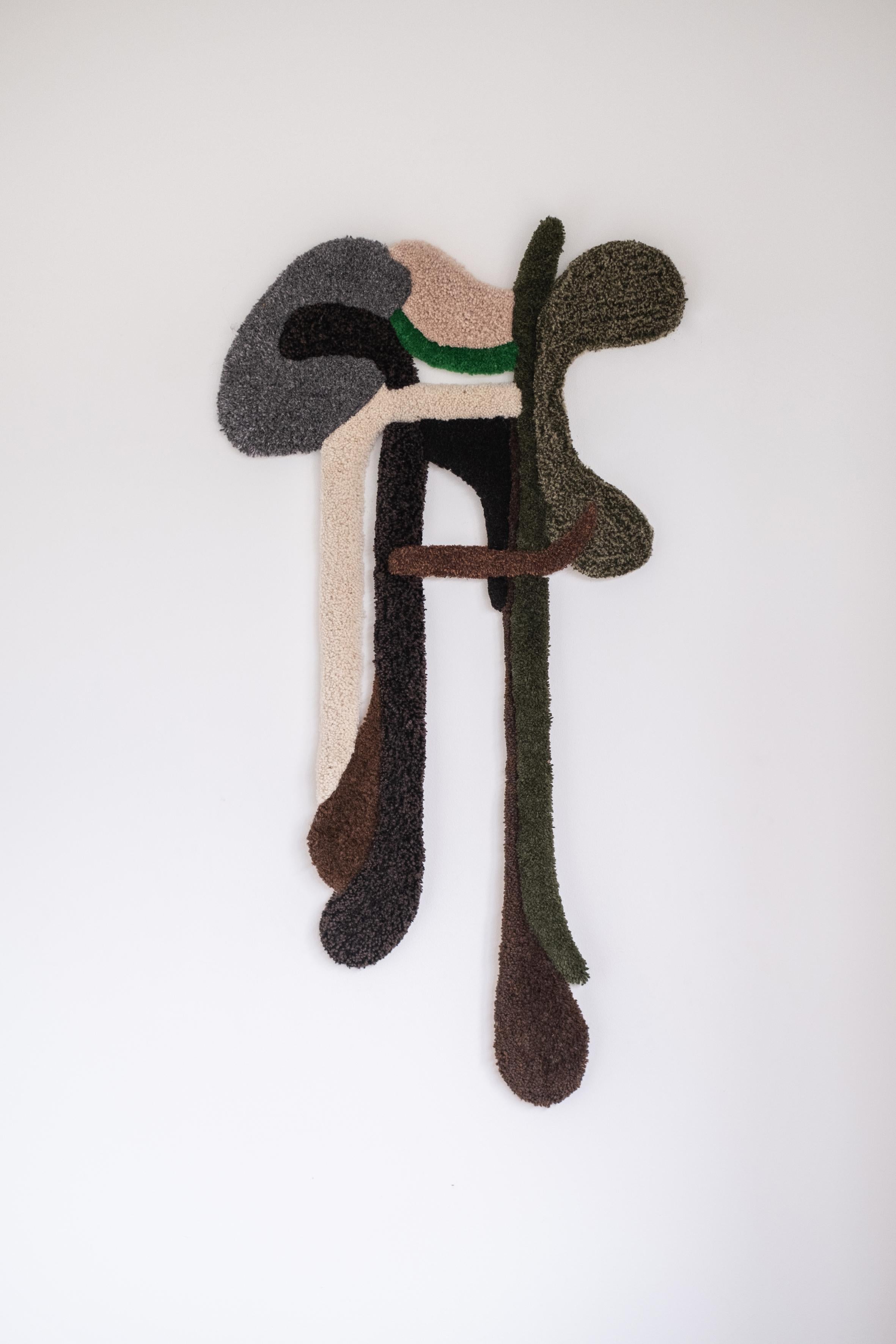 Belgian Opus XLIII Handmade Wool Tapestry by Mira Sohlen For Sale