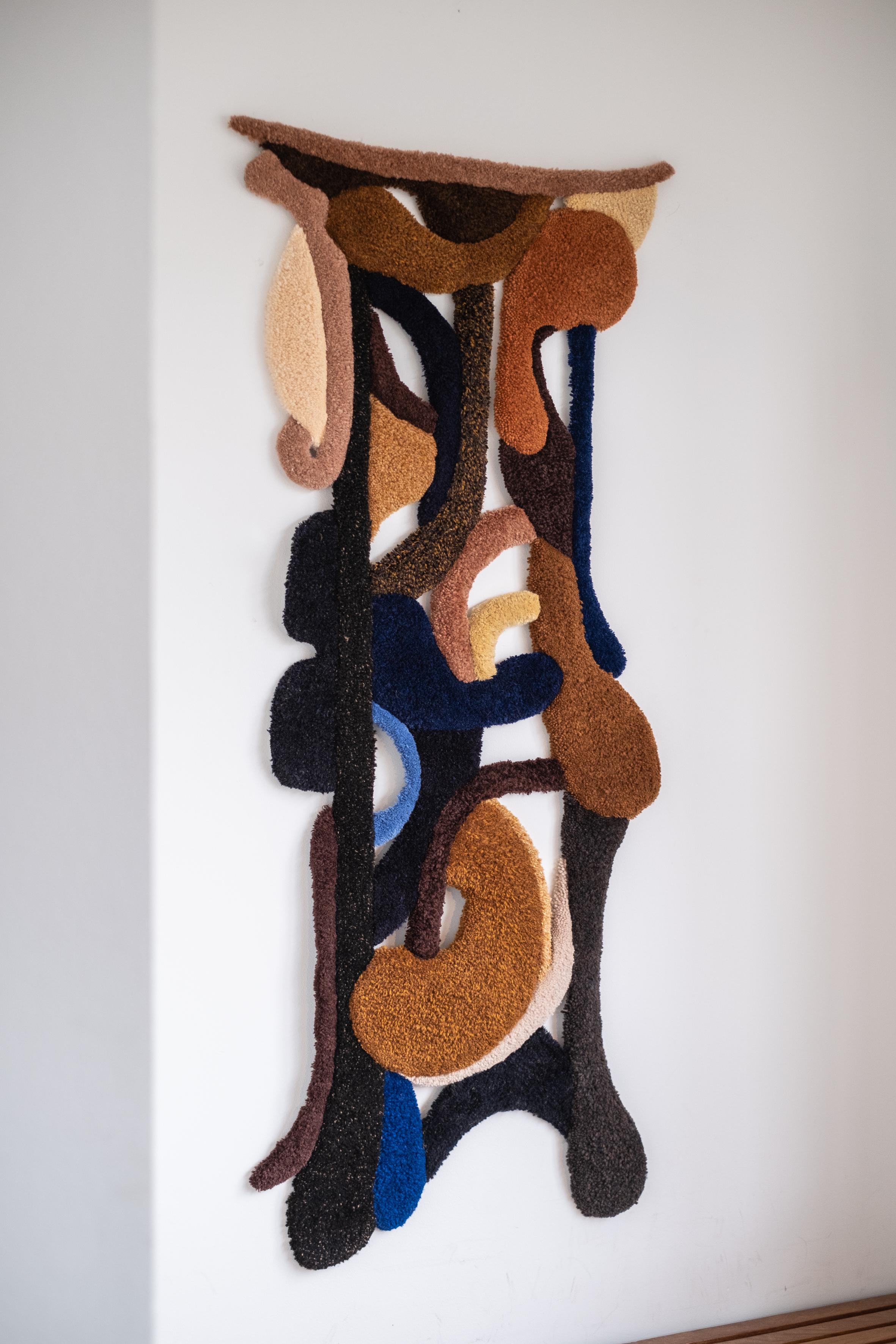 Post-Modern Opus XLIV Handmade Wool Tapestry by Mira Sohlen