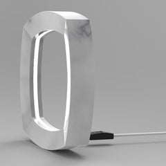 OR3 Selene Carrara Marble Table Lamp By Rotella