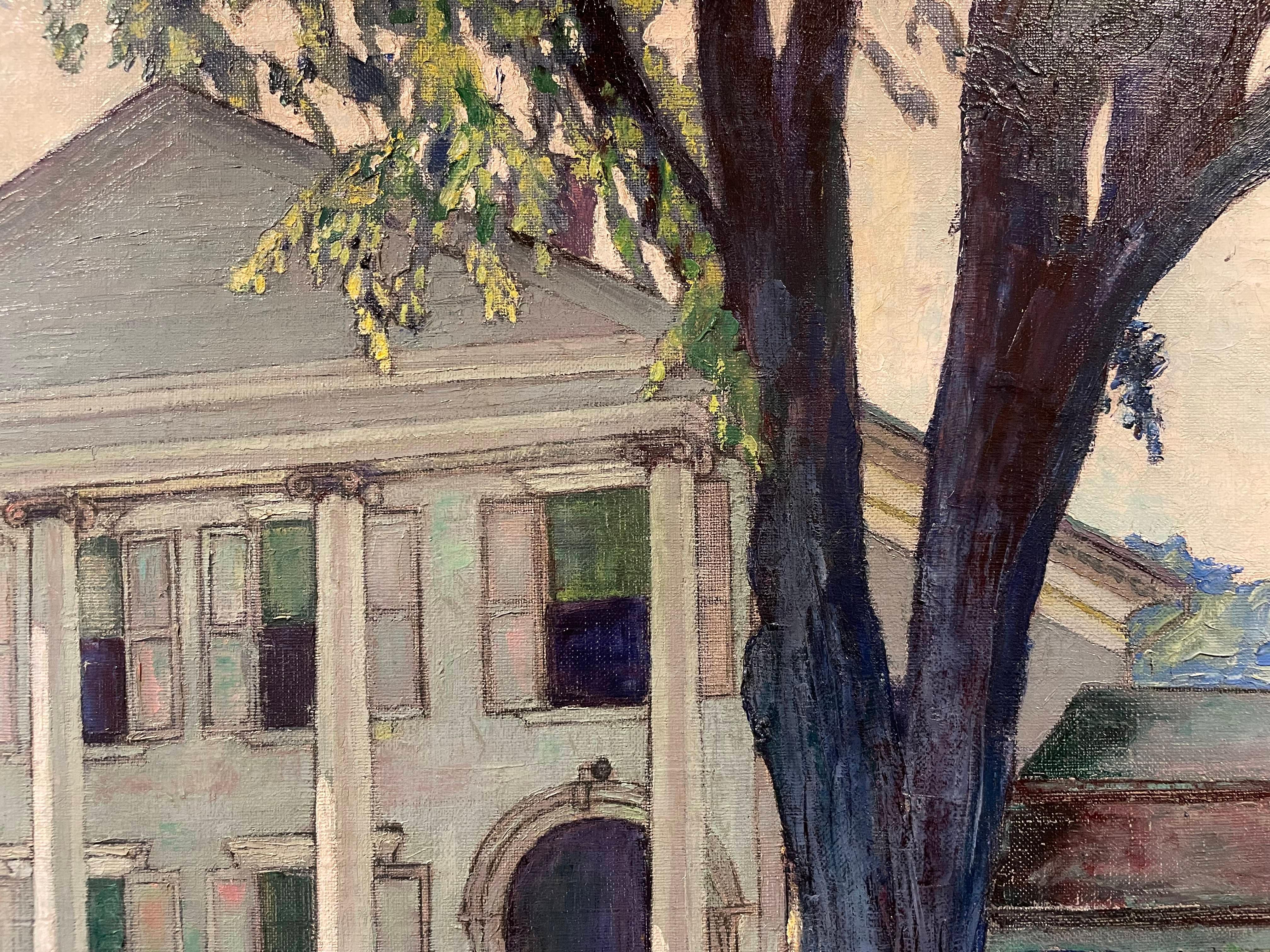 House in Hudson, Ohio, Late 19th Century Painting by Cleveland School Artist For Sale 7