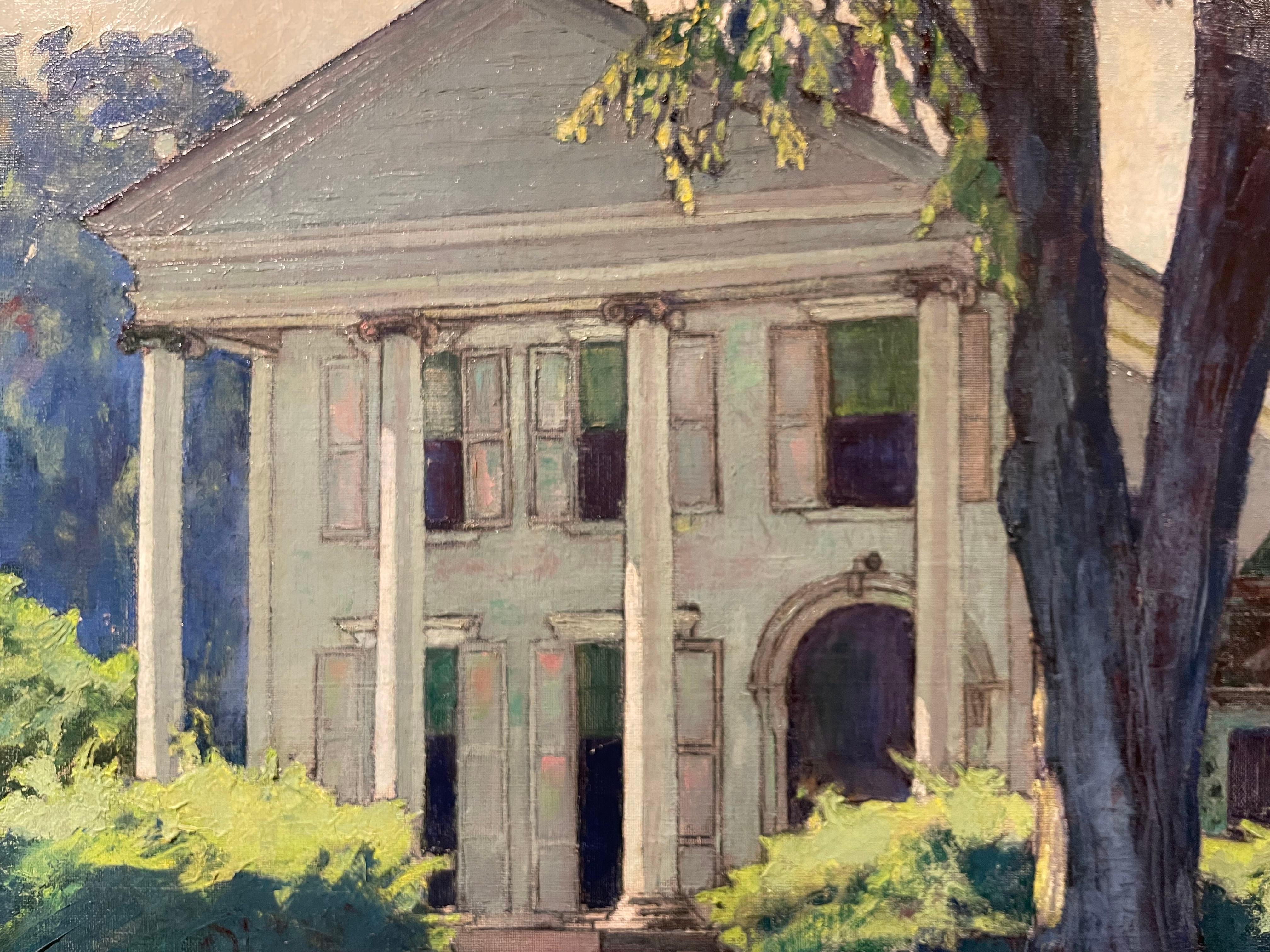 House in Hudson, Ohio, Late 19th Century Painting by Cleveland School Artist For Sale 9