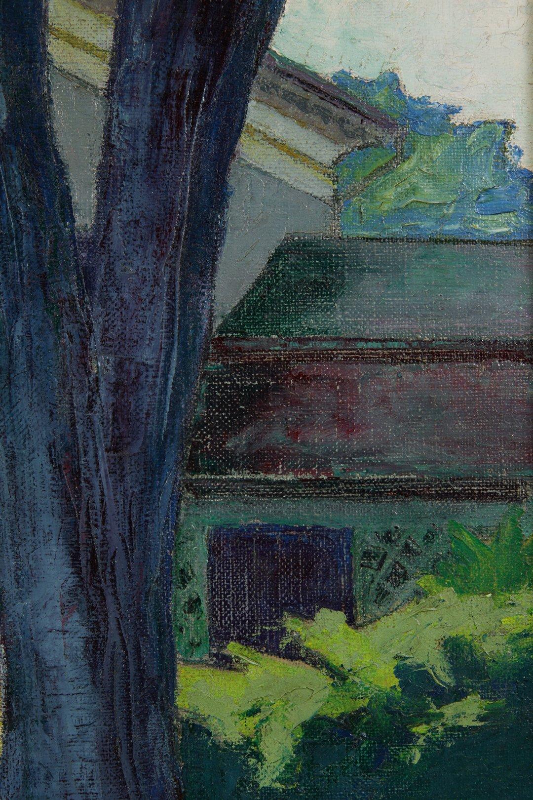 House in Hudson, Ohio, Late 19th Century Painting by Cleveland School Artist For Sale 1