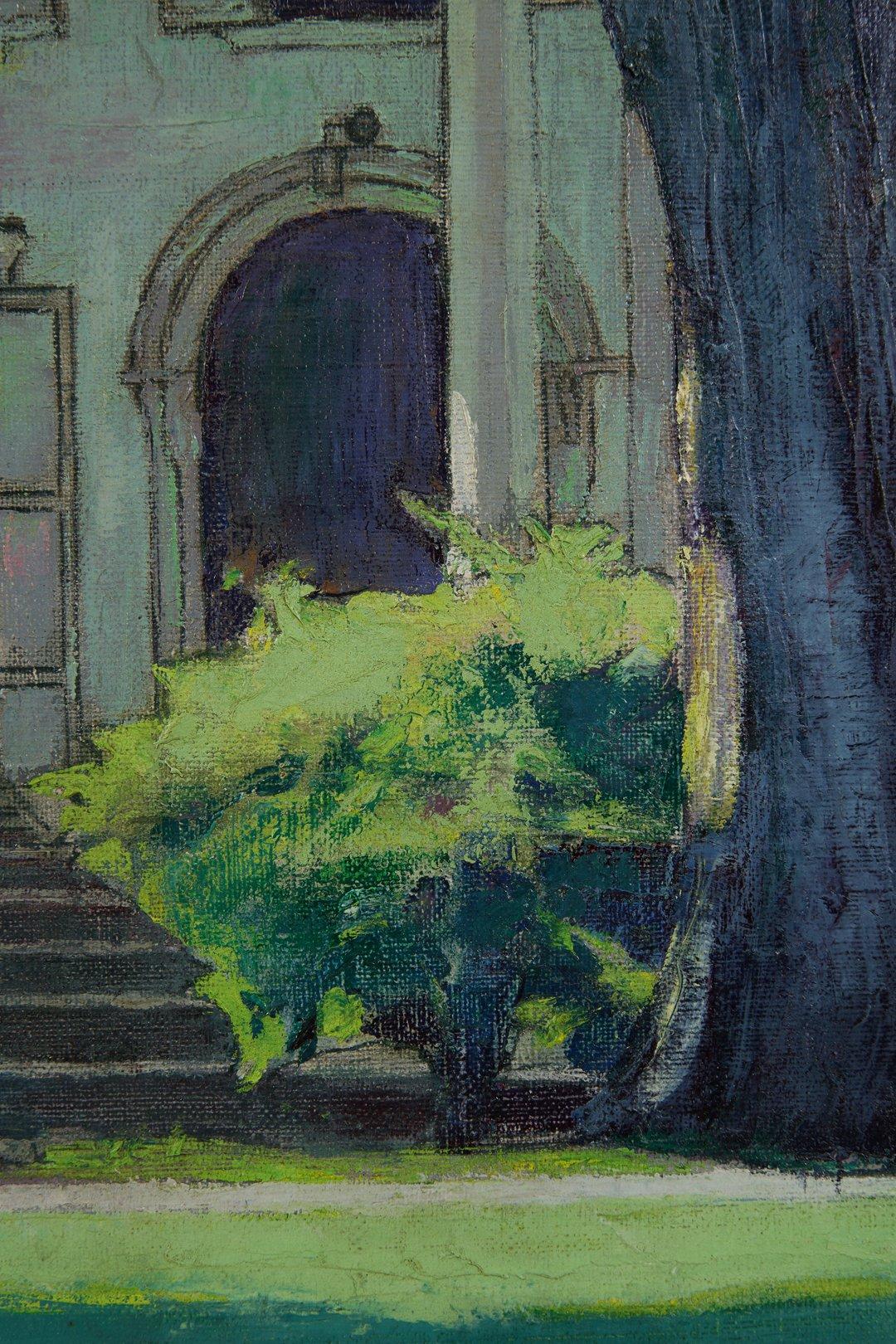 House in Hudson, Ohio, Late 19th Century Painting by Cleveland School Artist For Sale 2