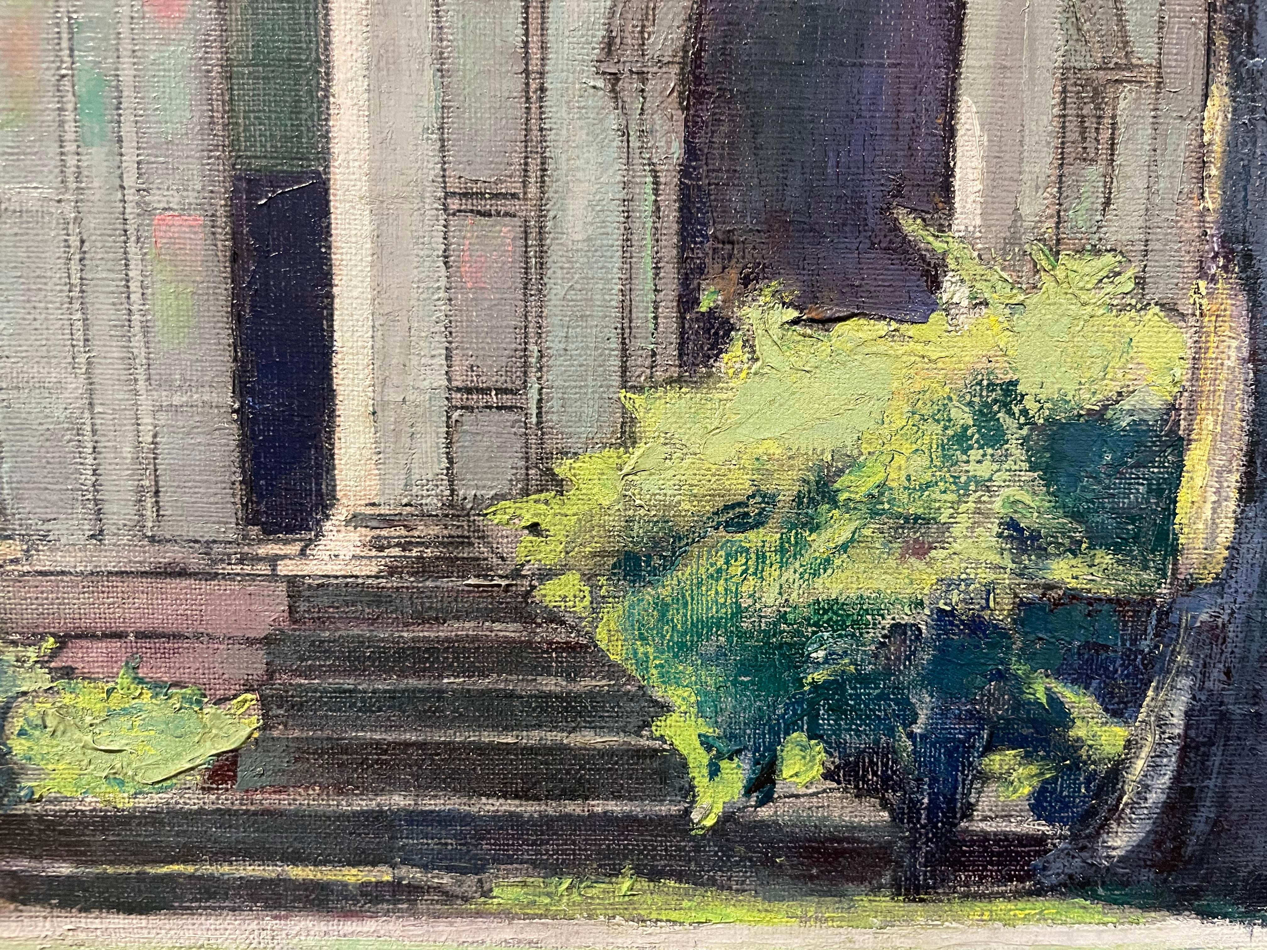 House in Hudson, Ohio, Late 19th Century Painting by Cleveland School Artist For Sale 5