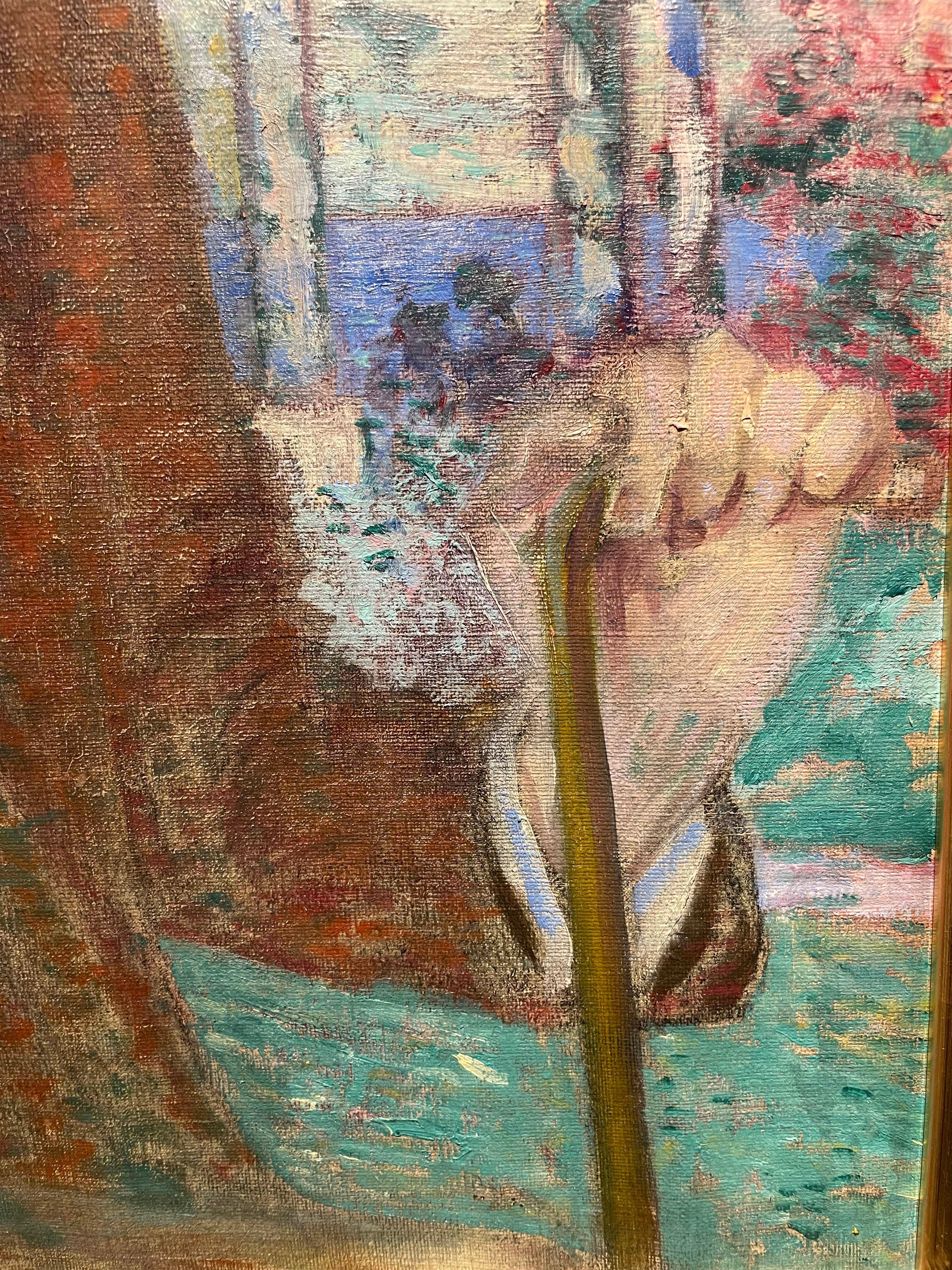 Retrato de De Forest Mellon, principios del siglo XX c/ Paisaje, Escuela de Cleveland en venta 7