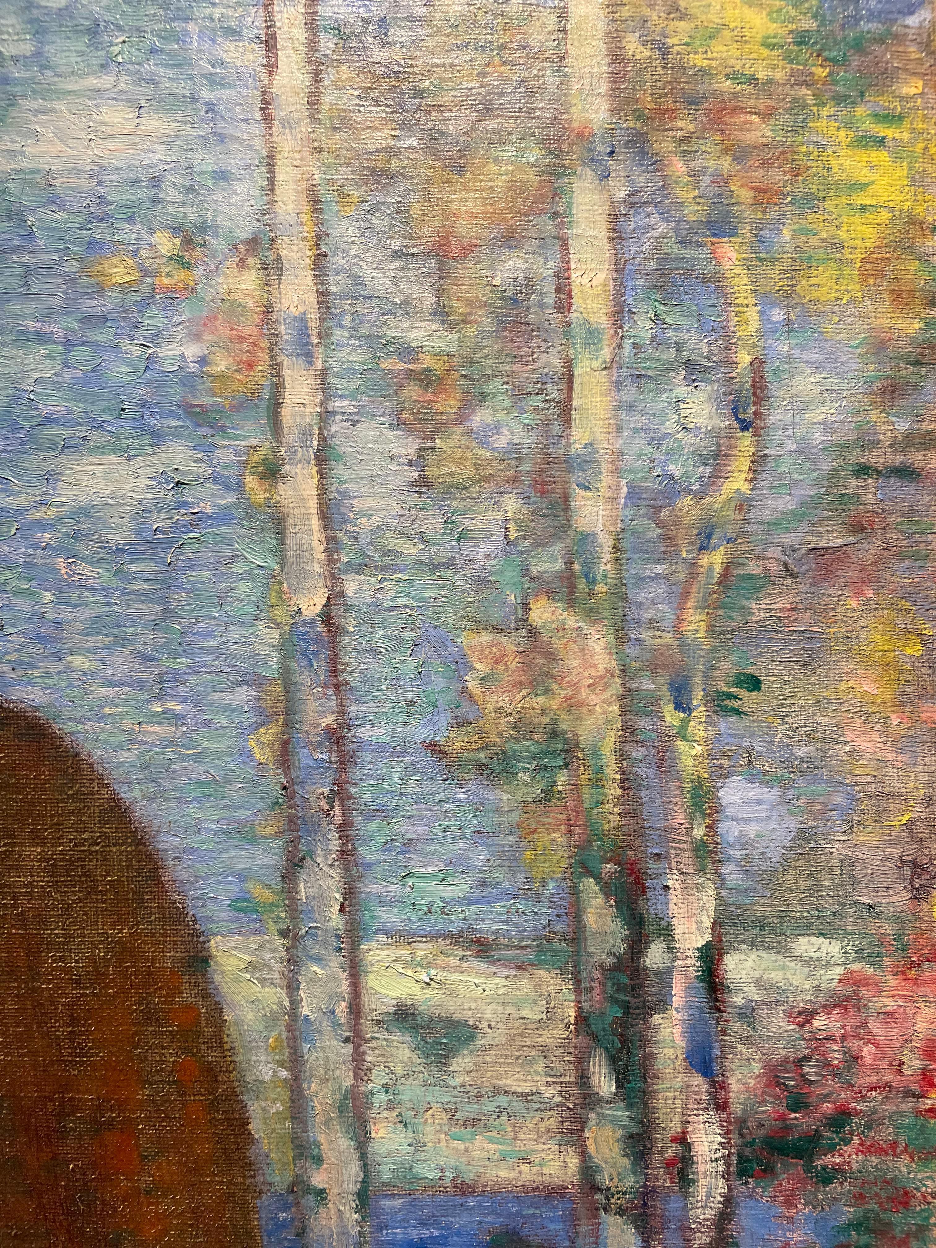 Retrato de De Forest Mellon, principios del siglo XX c/ Paisaje, Escuela de Cleveland en venta 4