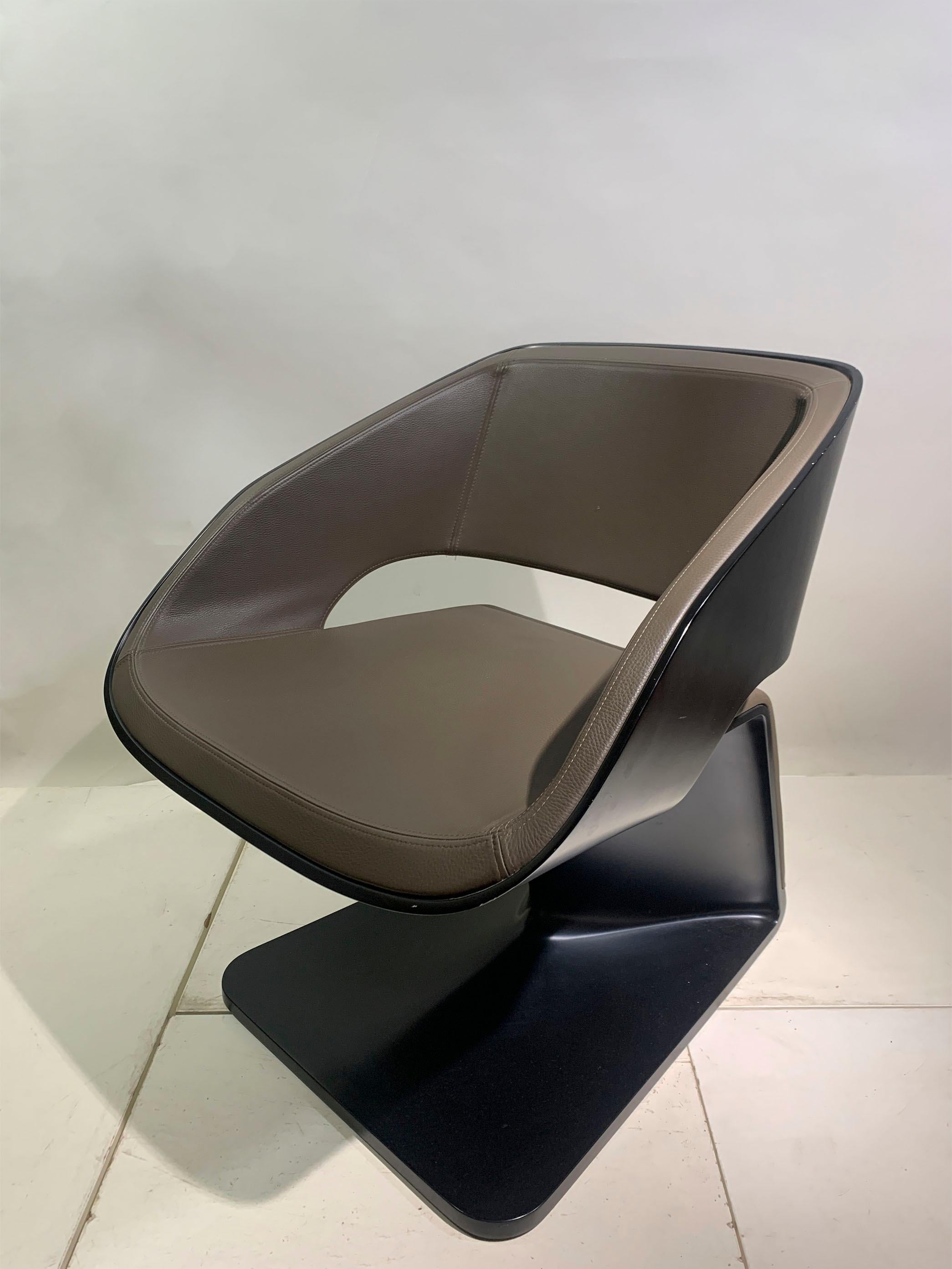Futuriste Fauteuil Ora-Gami avec repose-pieds conçu par Ora Ito pour Steiner Paris en vente