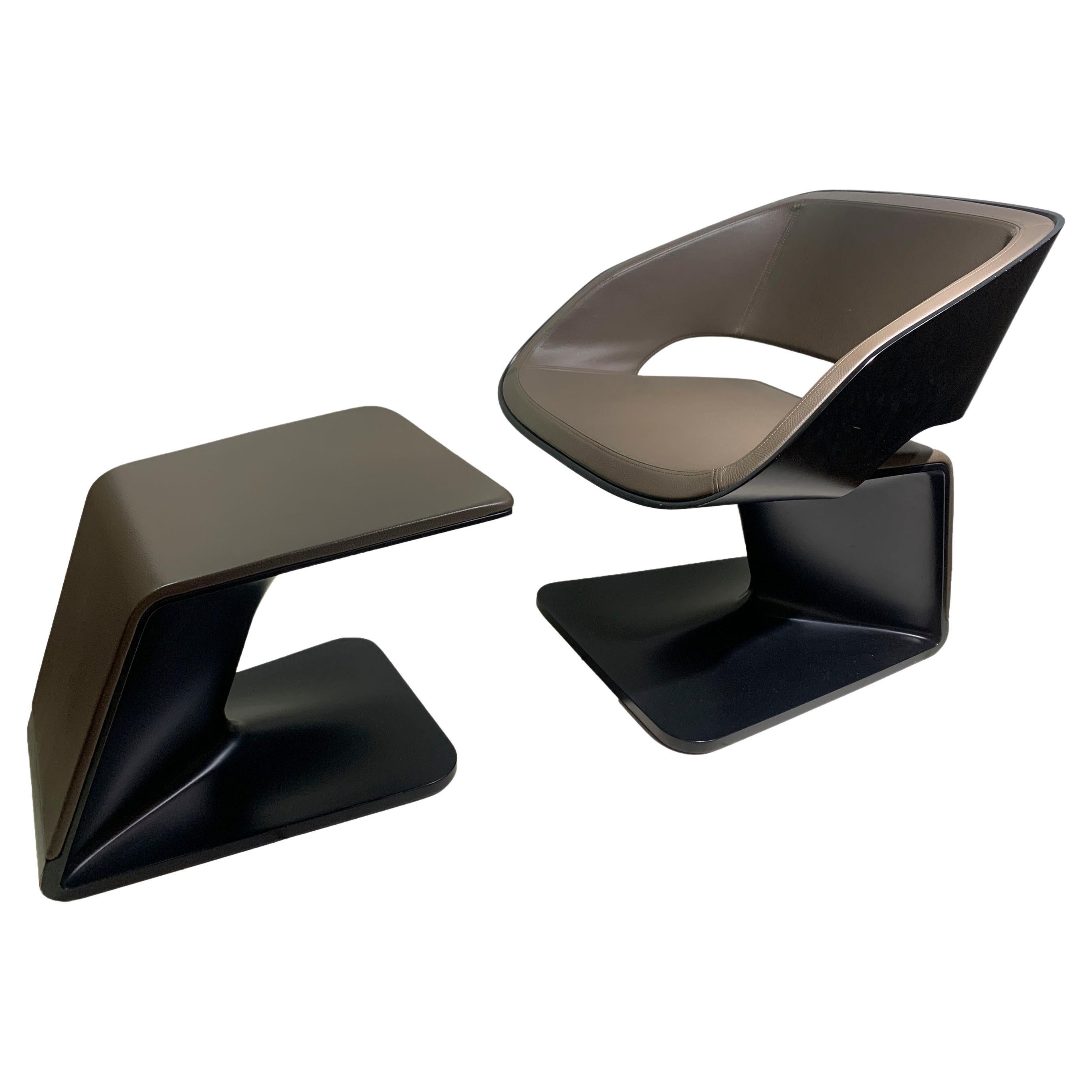 Ora-Gami Armchair with Footrest Designed by Ora Ito for Steiner Paris