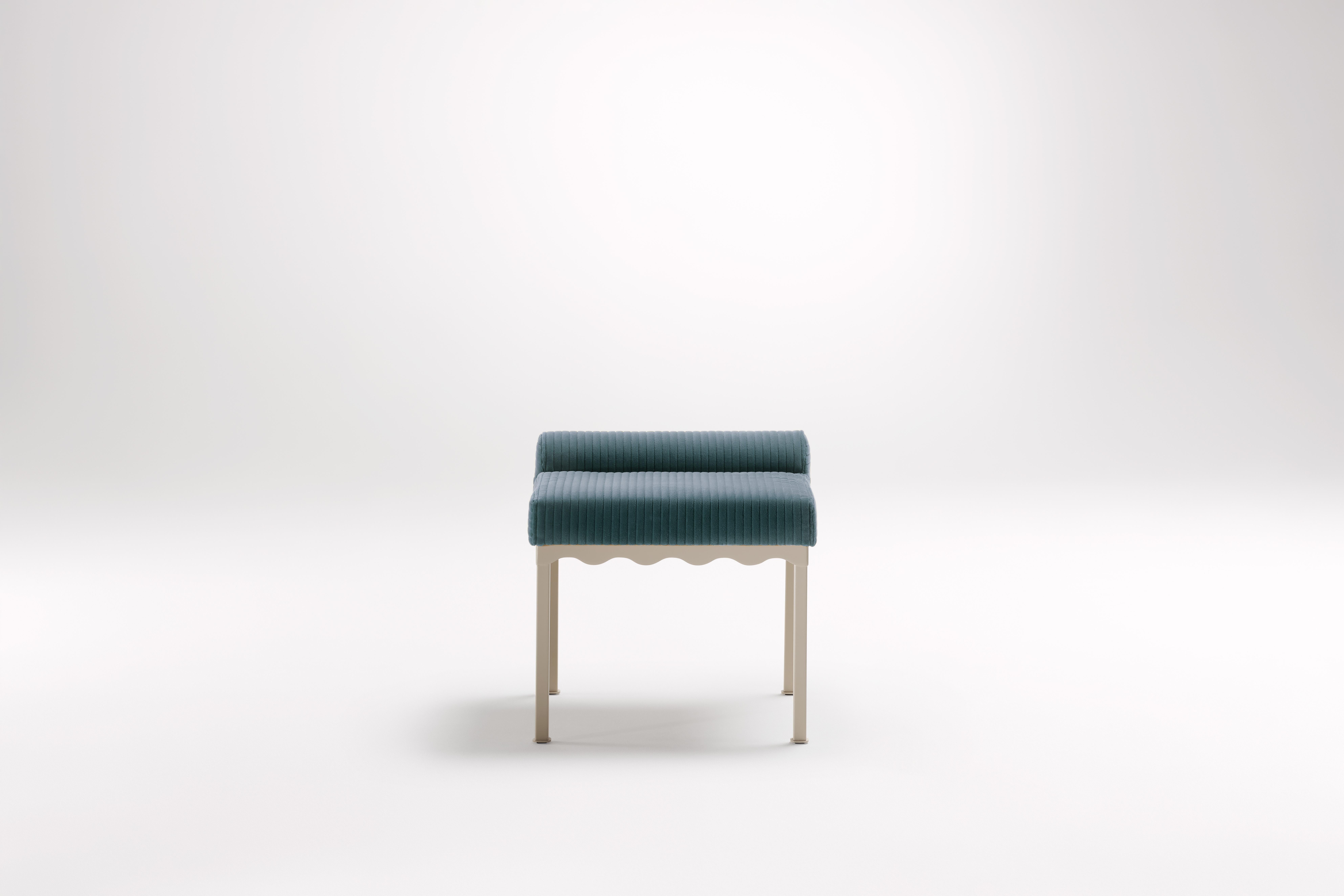 Oracle Bellini 540 Bench by Coco Flip
Dimensions: D 54 x W 54 x H 52.5 cm
Materials: Timber / Upholstered tops, Powder-coated steel frame. 
Weight: 12 kg
Frame Finishes: Textura Paperbark.

Coco Flip is a Melbourne-based furniture and lighting