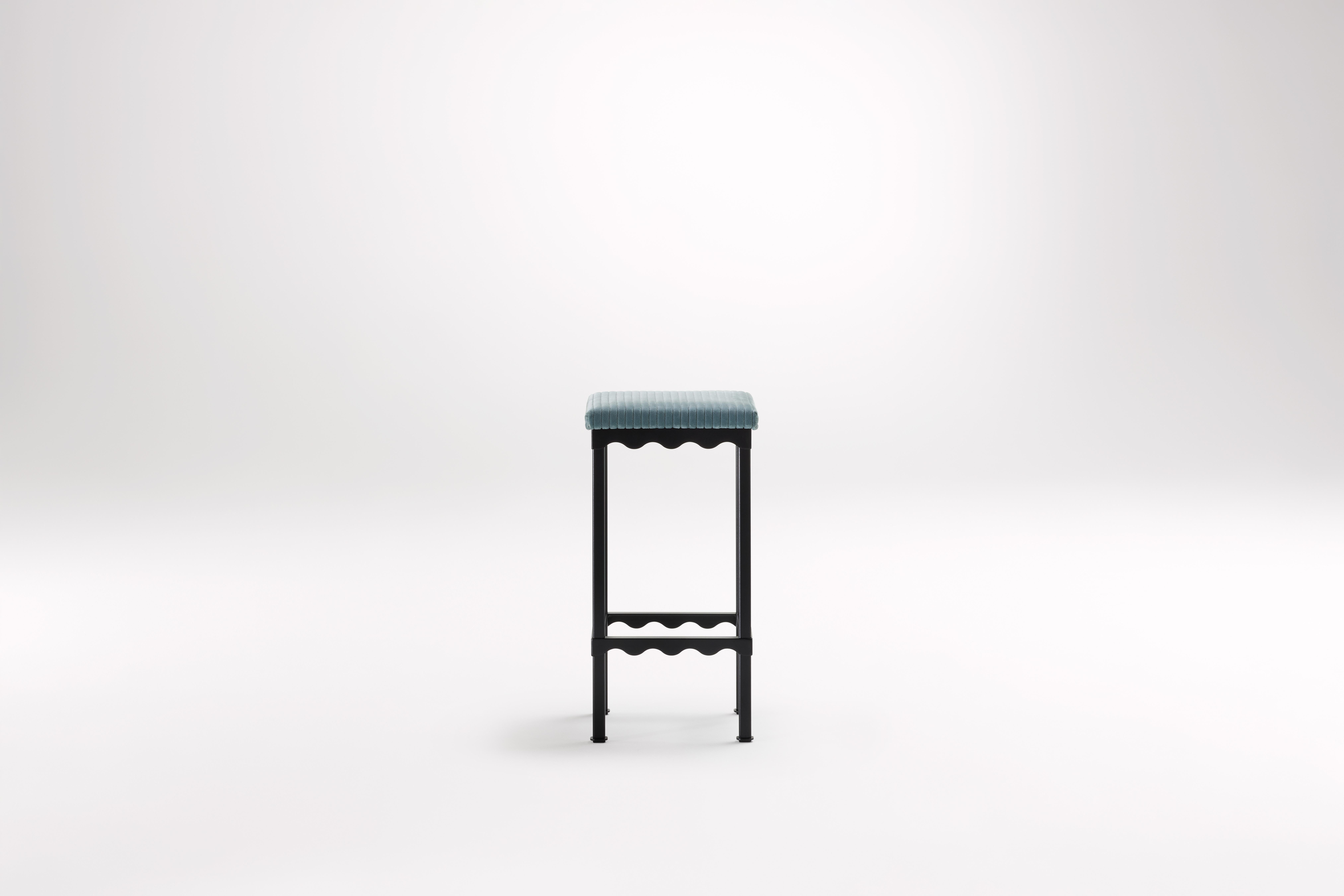 Oracle Bellini High Stool by Coco Flip
Dimensions: D 34 x W 34 x H 65/75 cm
Materials: Timber / Stone tops, Powder-coated steel frame. 
Weight: 8kg
Frame Finishes: Textura Black.

Coco Flip is a Melbourne based furniture and lighting design studio,