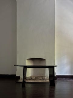 Contemporary High Lacquered Black Organic Ash Wood Desk by kar