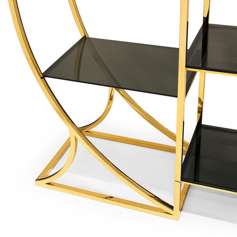 Oracle Shelf in Gold Finish In Excellent Condition For Sale In Paris, FR