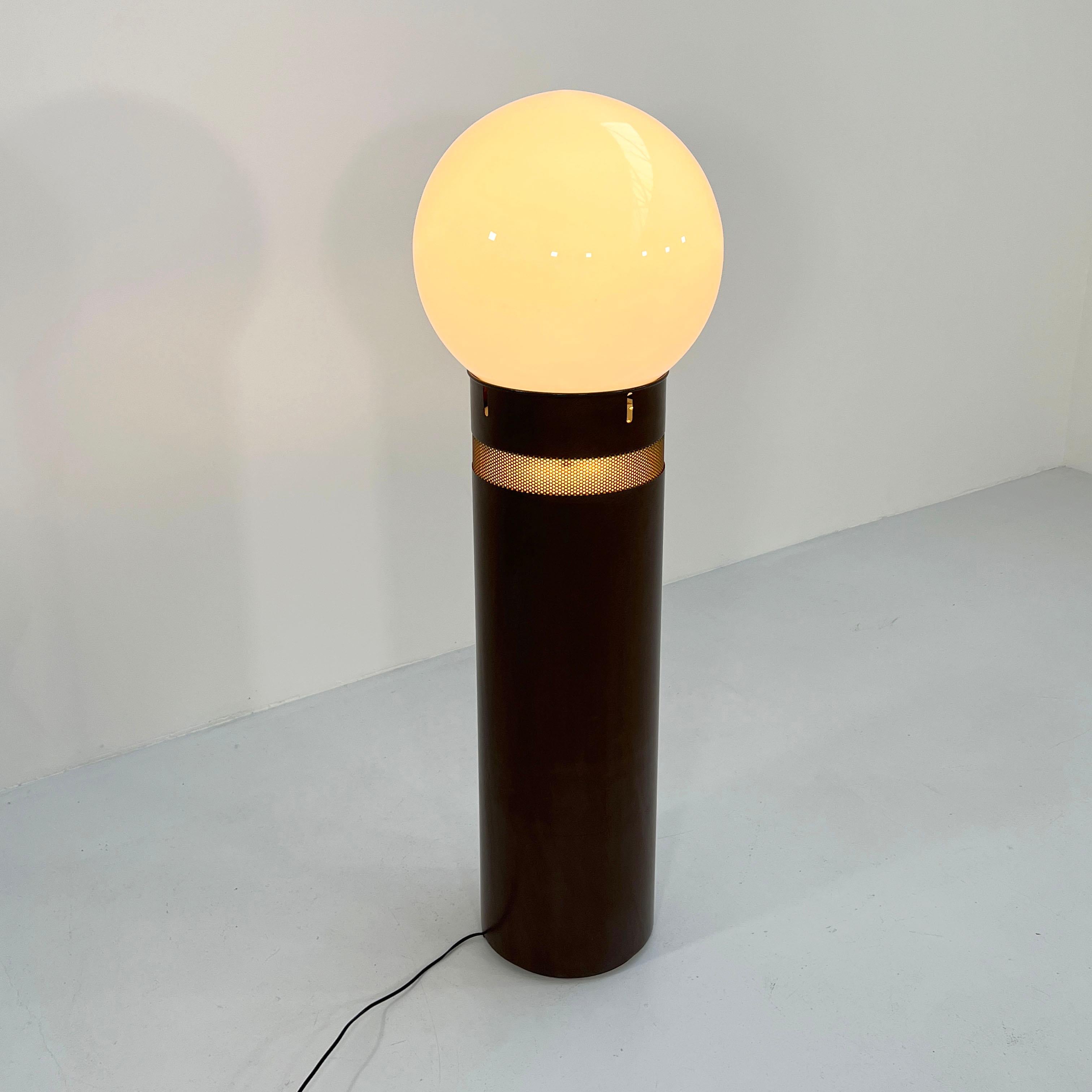 Oracolo floor lamp by Gae Aulenti for Artemide, 1970s.
Designer - Gae Aulenti
Producer - Artemide
Model - Oracolo Floor Lamp
Design Period - Seventies
Measurements - width 45 cm x depth 45 cm x height 140 cm 
Materials - metal, glass 
Color -