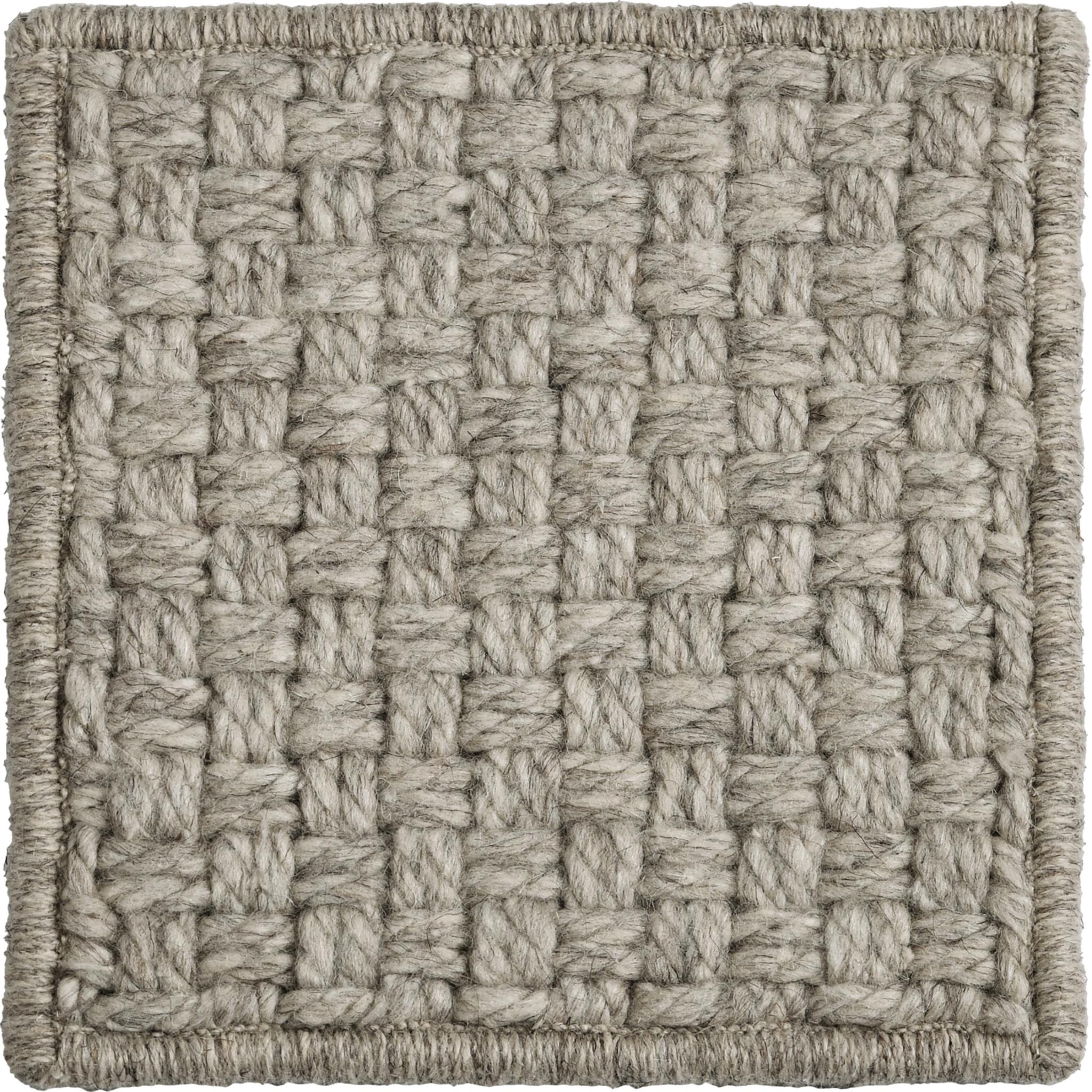 Orana 8x10ft alfombra tejida a mano de lujo de lana gris con diseño de tejido de cesta limpio Tejido a mano en venta