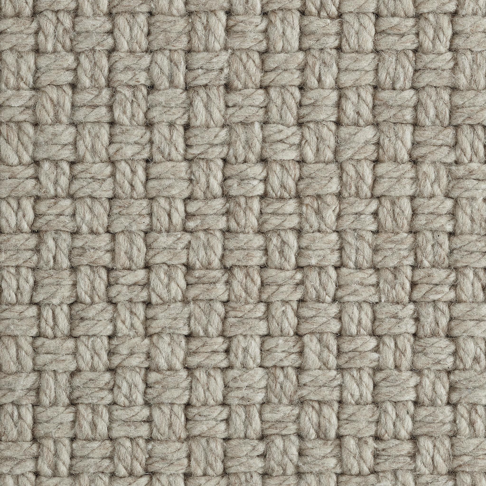 Orana 8x10ft alfombra tejida a mano de lujo de lana gris con diseño de tejido de cesta limpio en venta 2