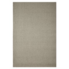 Orana 8x10ft alfombra tejida a mano de lujo de lana gris con diseño de tejido de cesta limpio