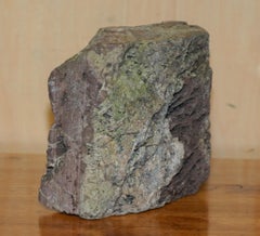 ORANELY SULPTED ANTIQUE LIBRARY BOOK CARVED FROM ROCK OF A VERY RUSTiC PART SET