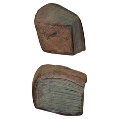 ORANELY SULPTED ANTIQUE LIBRARY BOOK CARVED FROM ROCK PART OF A LARGE SUiTE