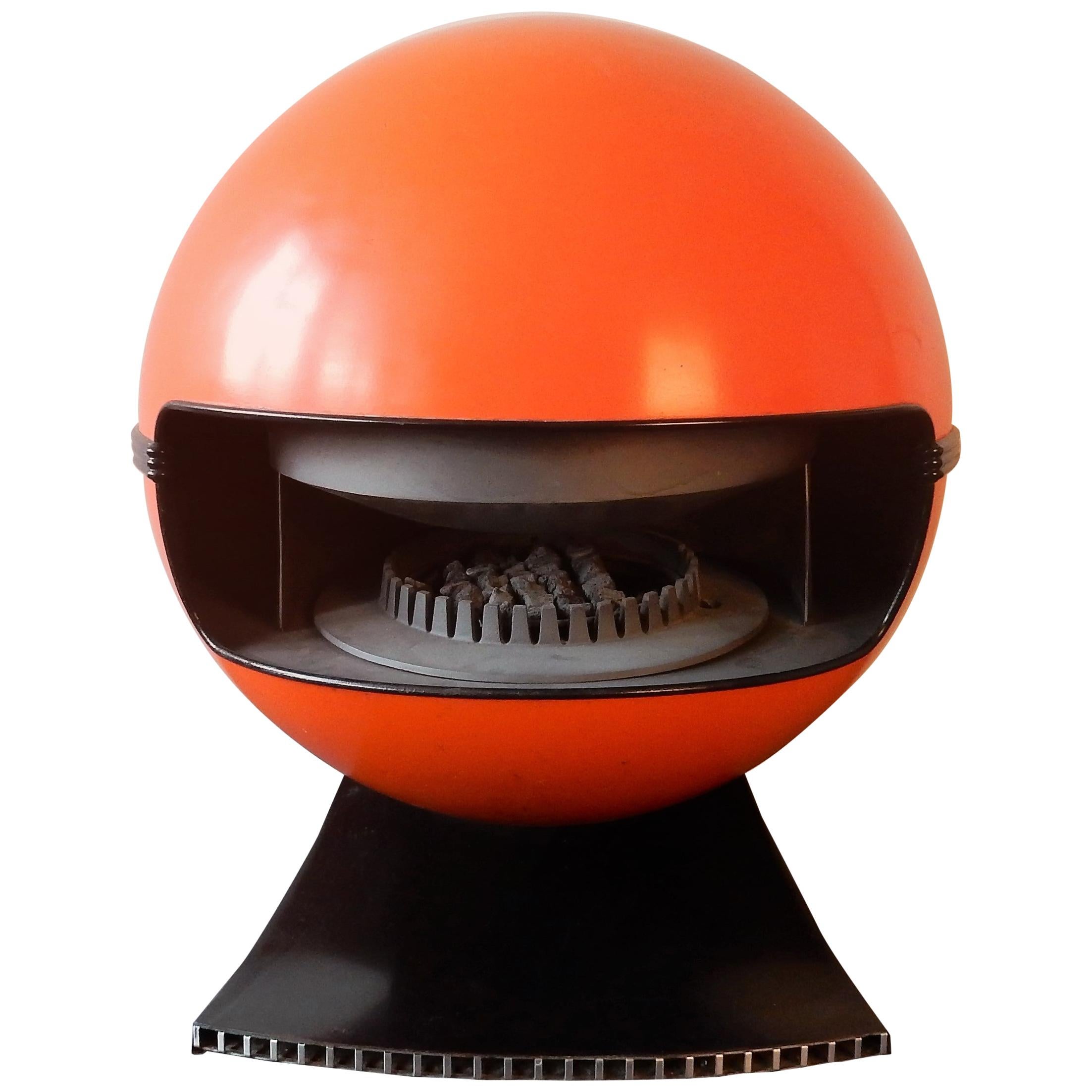 Orange '2000' Gas Heater by Richard Wolthekker for Faber, the Netherlands, 1970s