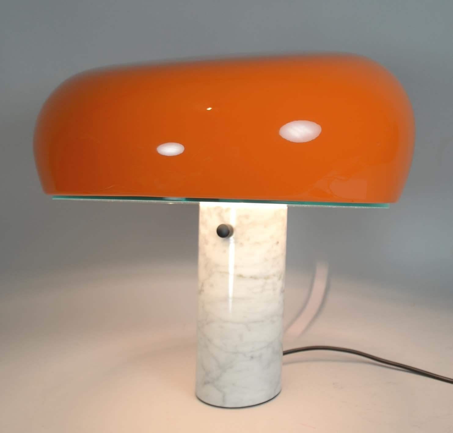 Modern Orange Achille & Pier Giacomo Castiglioni Snoopy Table Lamp