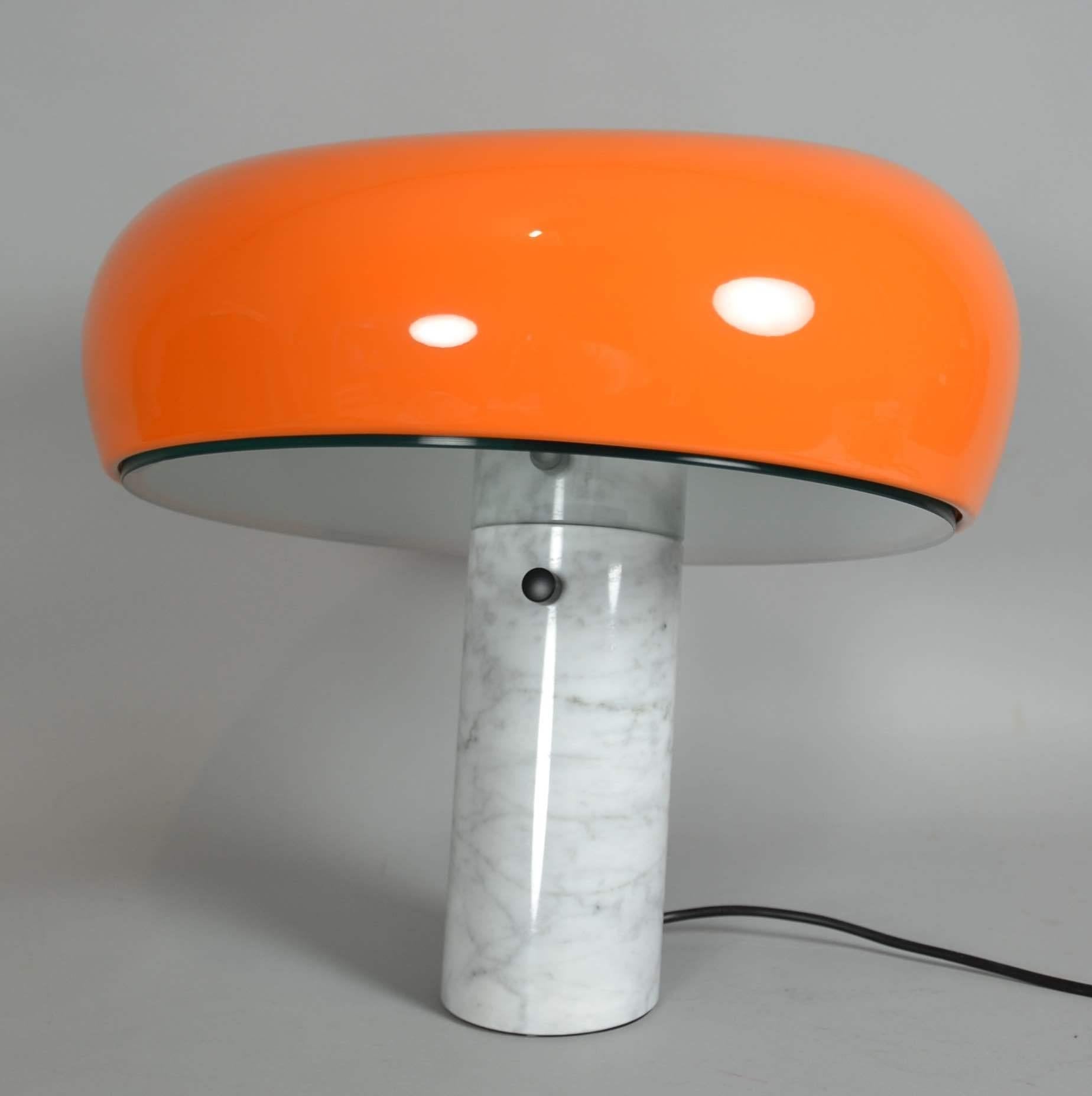 Italian Orange Achille & Pier Giacomo Castiglioni Snoopy Table Lamp