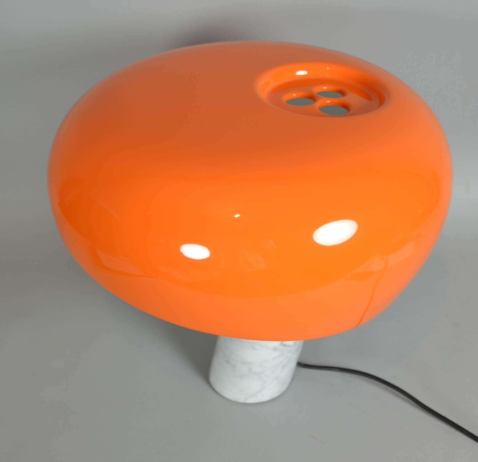 Orange Achille & Pier Giacomo Castiglioni Snoopy Table Lamp In Good Condition In New York, NY